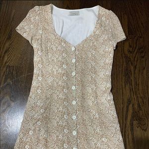 Urban Outfitters beige button up dress